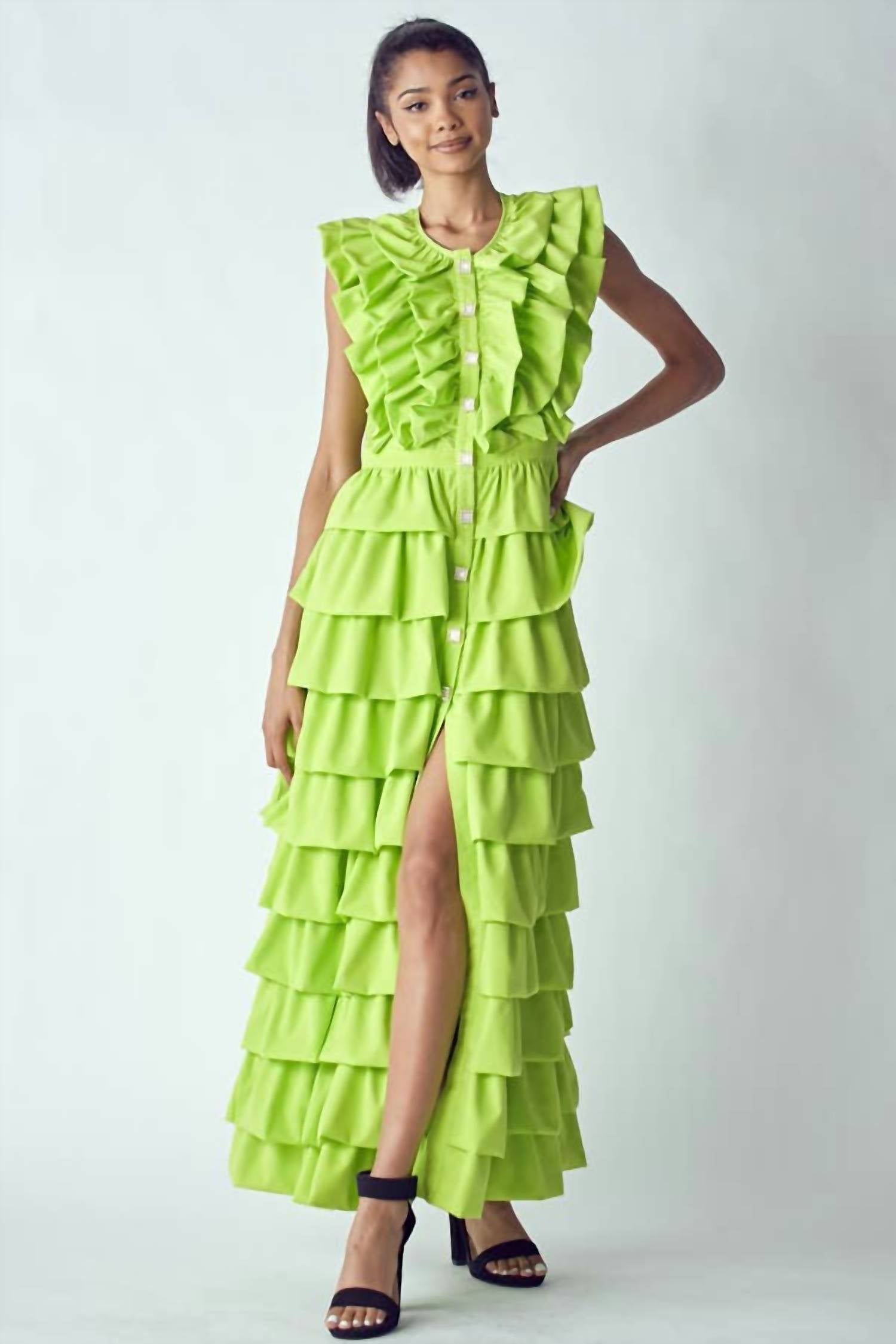 Qmp Moda - Rhythm and Ruffles Maxi Dress