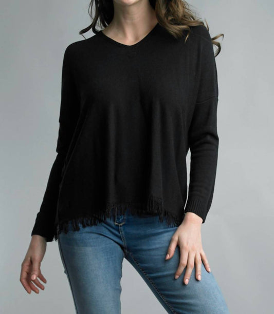 Tempo Paris - FRINGE VNECK TOP