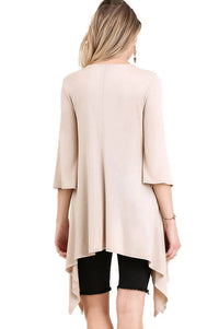 Umgee - Crossed Bell Sleeve Asymmetrical Tunic