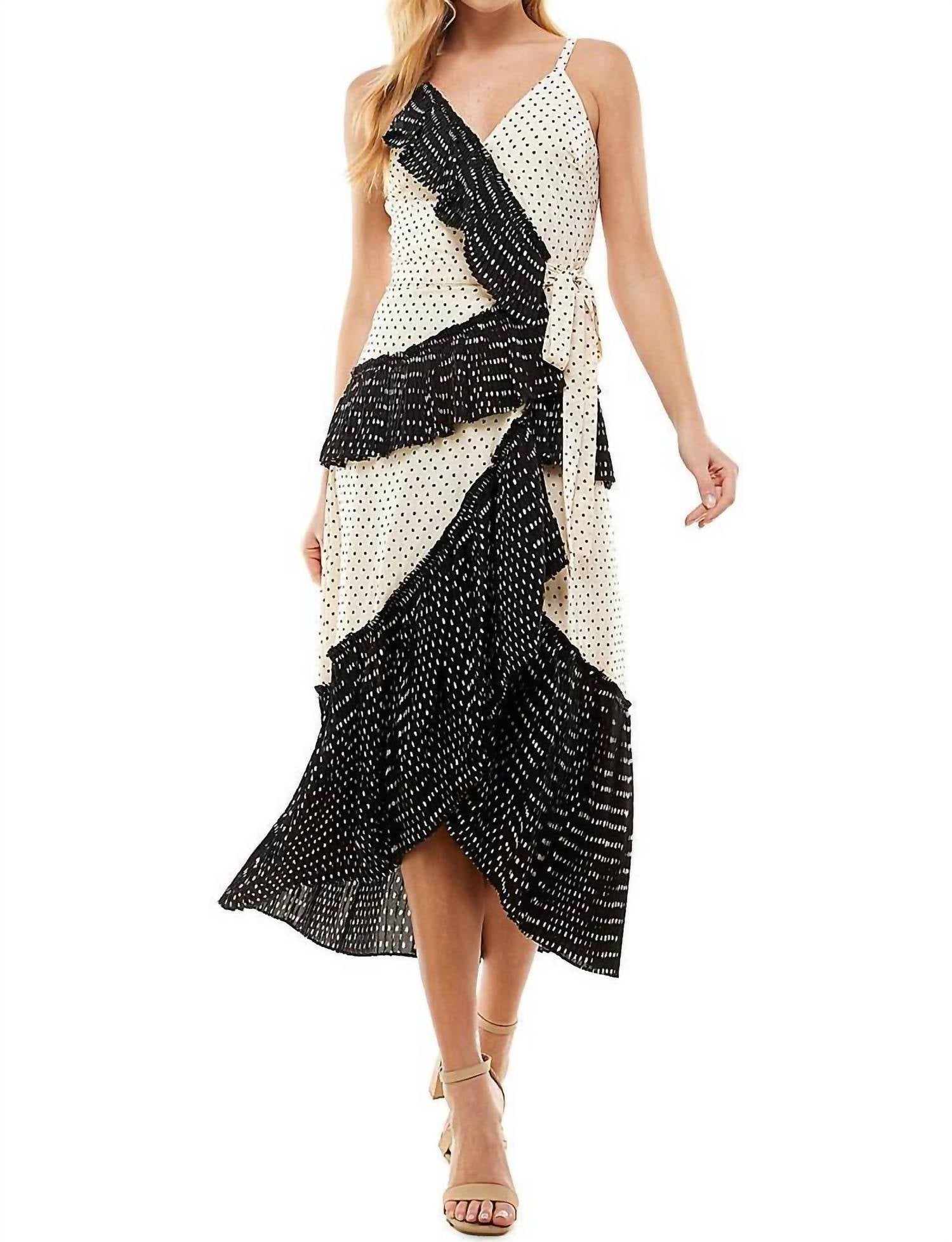 Tcec - Ruffle Wrap Midi Dress