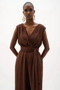 Joseph Ribkoff - Woven Gauze Wide Leg Pull On Jumpsuit
