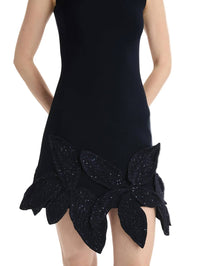 Oscar De La Renta - Ficus Leaf Embroidered Dress