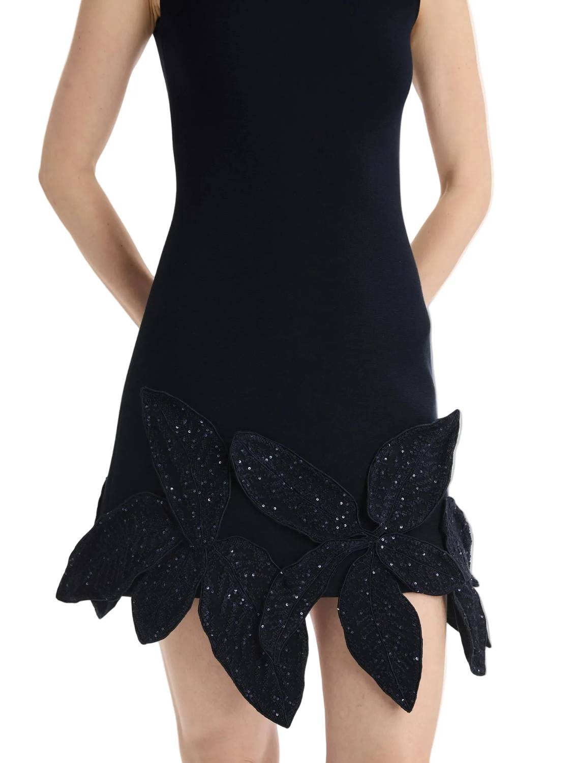 Oscar De La Renta - Ficus Leaf Embroidered Dress