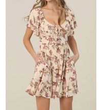 Angie - Women's Horse Print Short Sleeve Dress