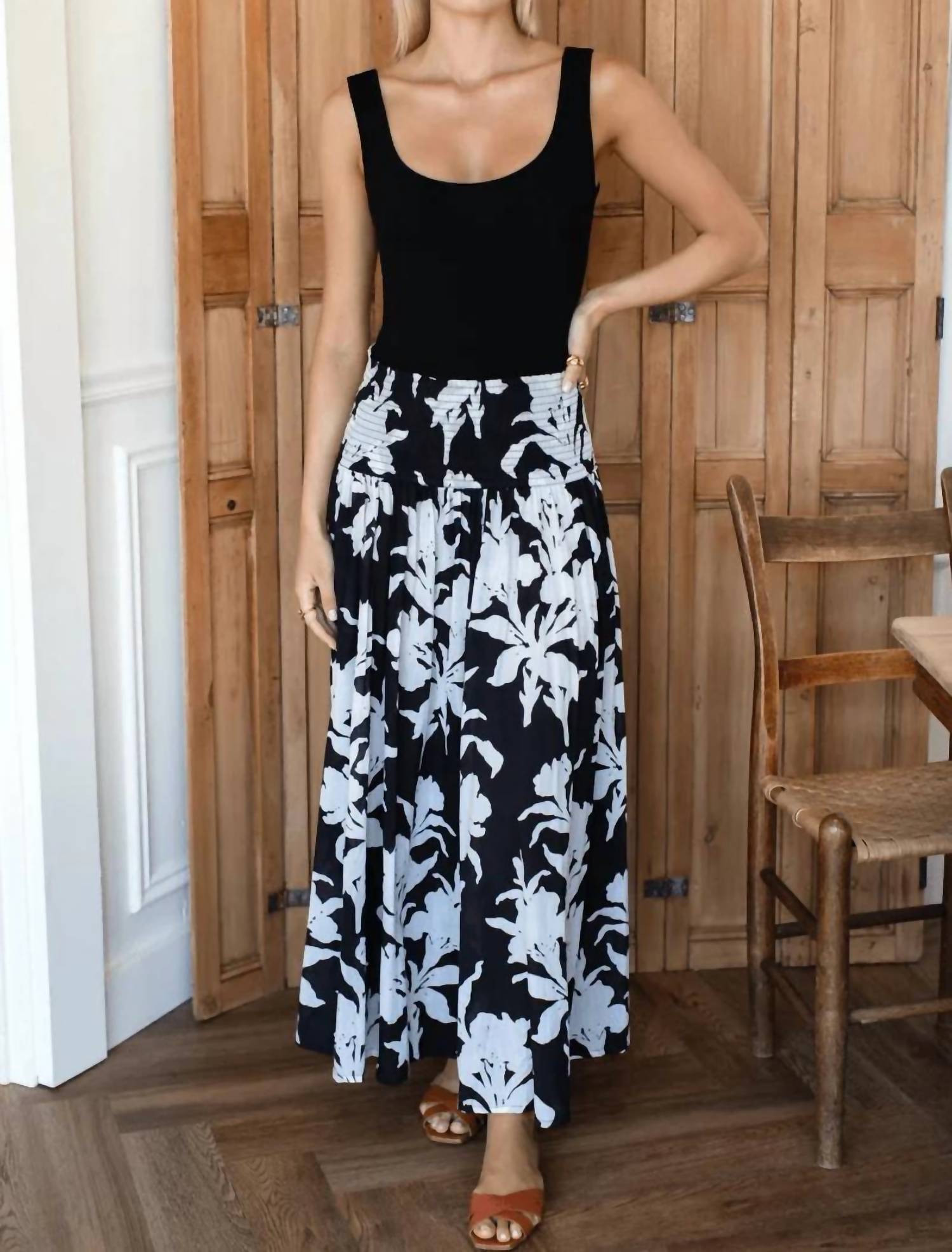 Emerson Fry - Smocked Maxi Skirt