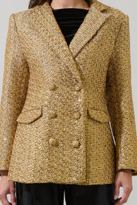 Sugarlips - Tamary Tweed Vesta Collared Blazer