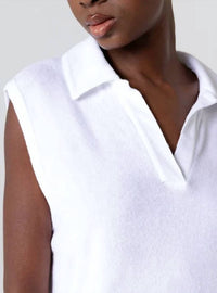 Majestic Filatures - Organic Cotton Terry Sleeveless Polo Dress