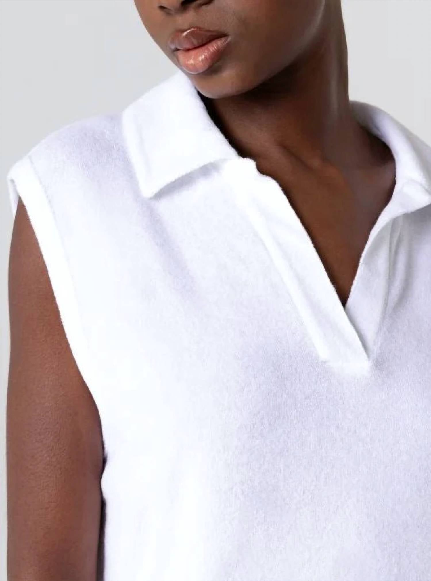 Majestic Filatures - Organic Cotton Terry Sleeveless Polo Dress