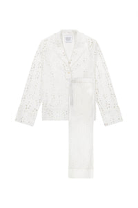 Marina Moscone - Women's Cotton Eyelet Pajama Set