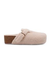 MIA Women's Qwest Mule in natural shearling - women's shoe - detail view