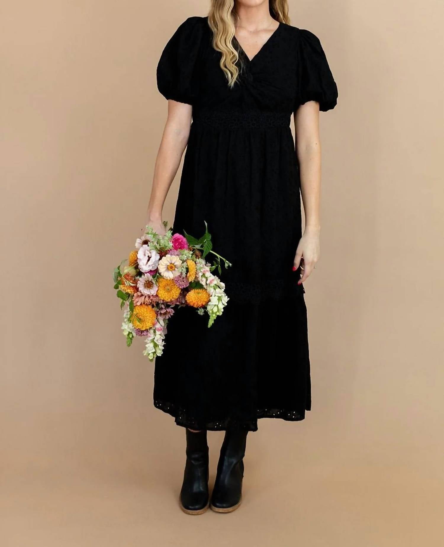 Polagram - Dani Eyelet Midi Dress