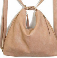 Joy Susan Women's Drew Convertible Backpack in tan - women's bag - detail view