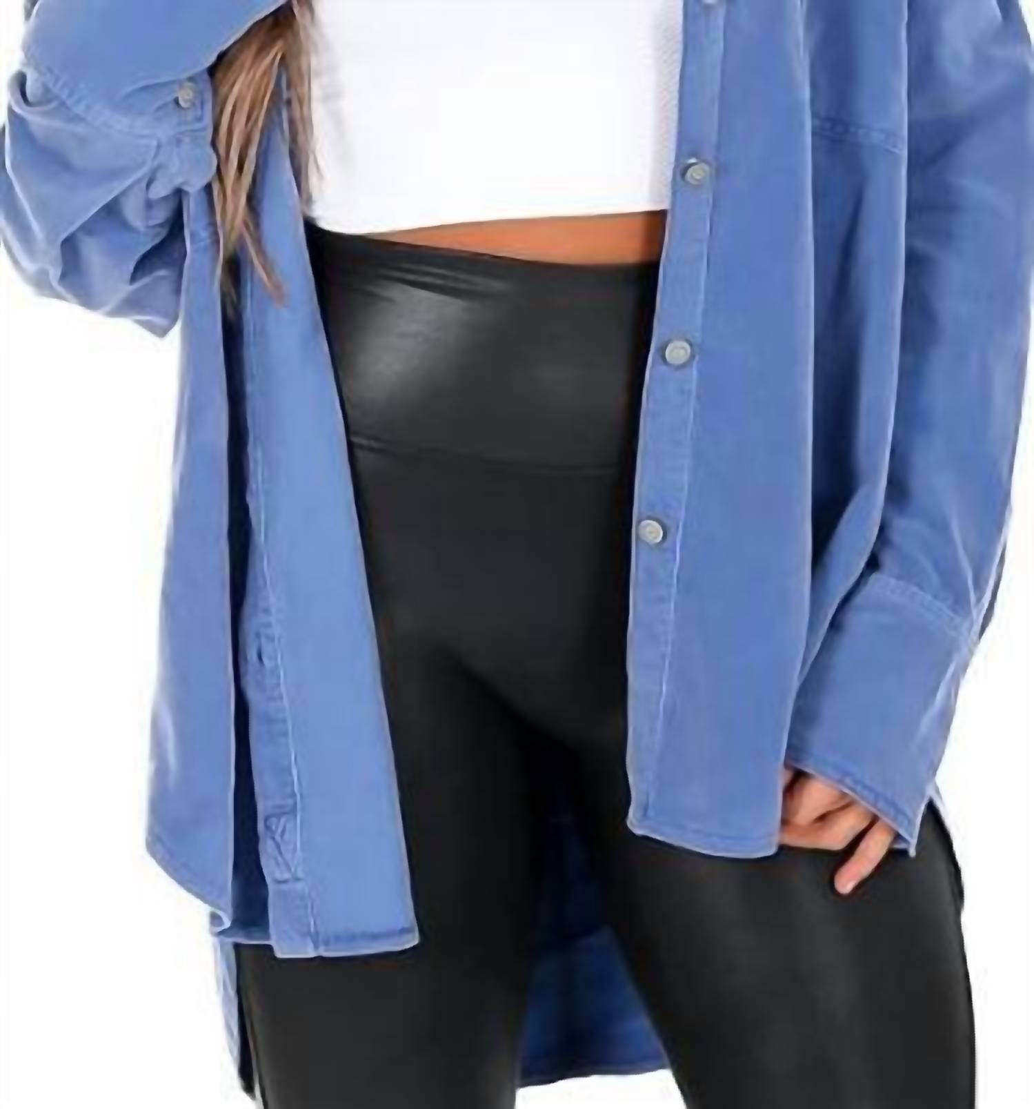 Free People - Baby Cord Button Down Shirt Jacket