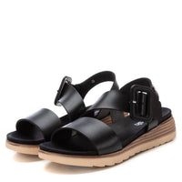 Xti Women's Cross Strap Wedge Sandals in black - women's sandal - alternate view