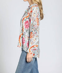 Apny - Half-placket Pullover Blouse