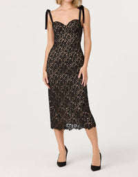 Astr - Donne Floral Lace Midi Dress