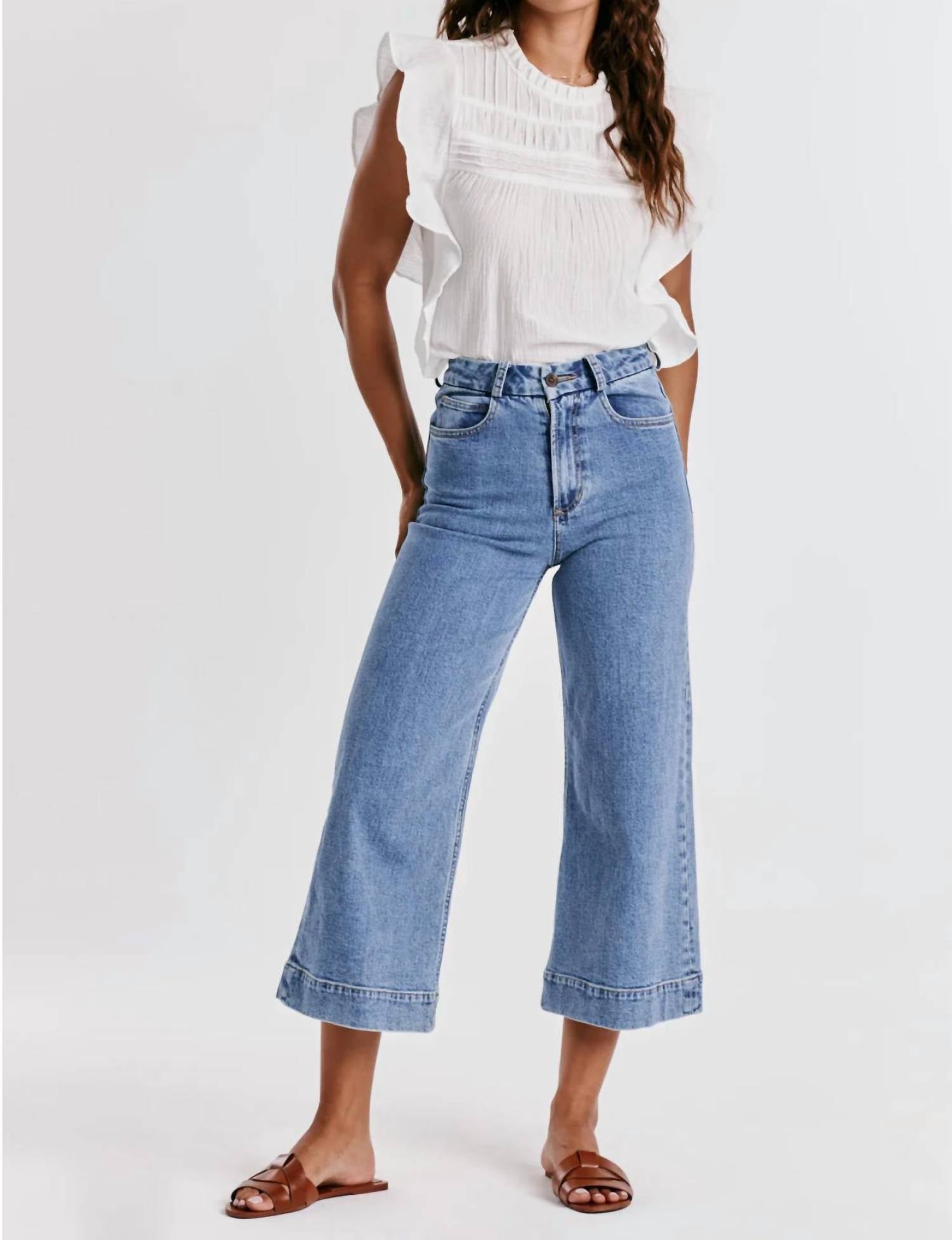 Dear John Denim - Aubrey Wide Leg Cropped Jean