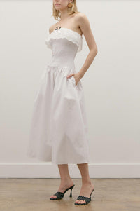Maude - Rosebud Strapless Midi Dress