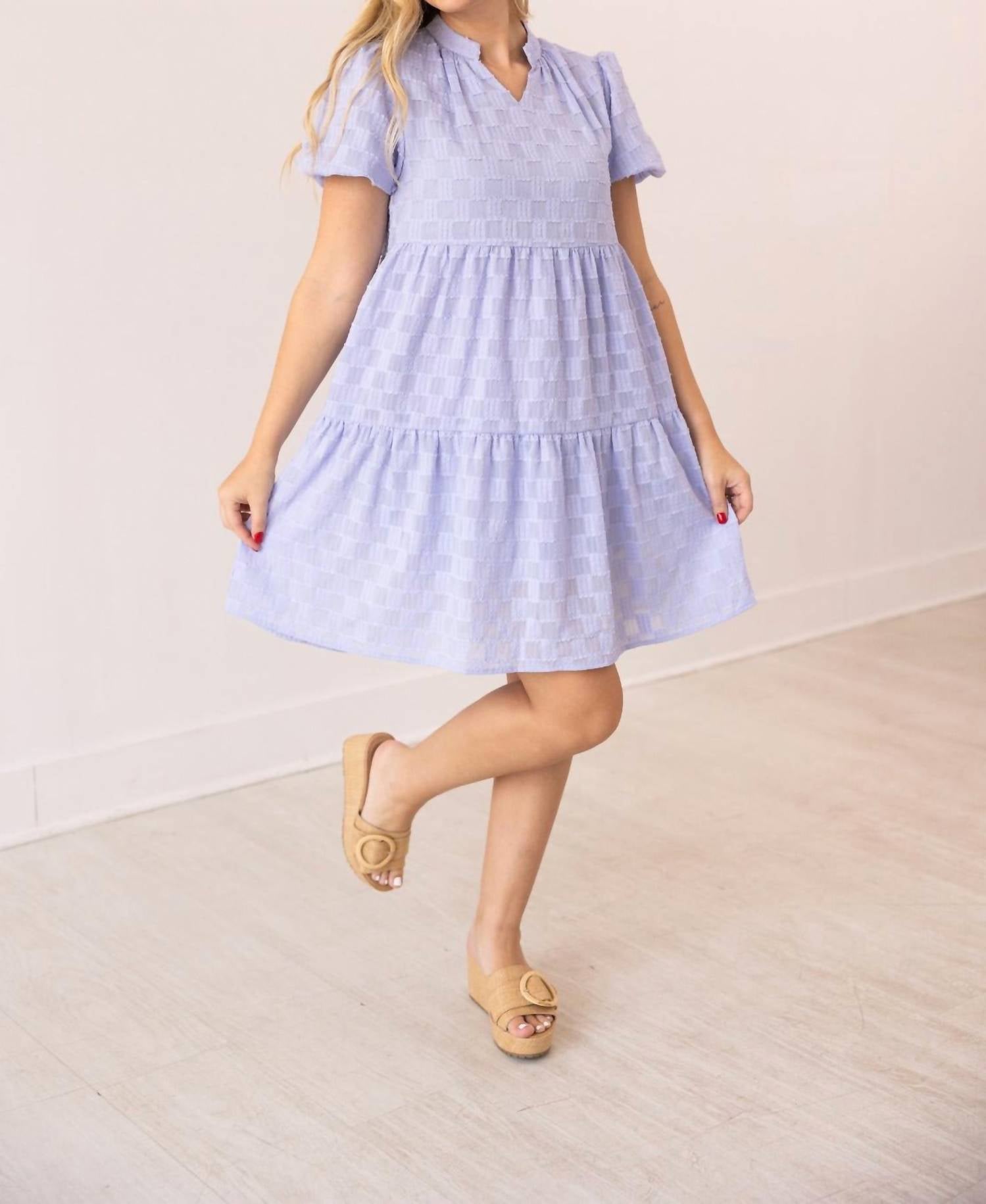 Southern Grace - V-neck Checkered Dress