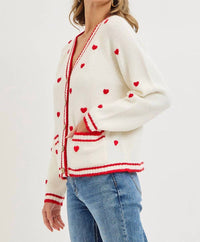 Sweet Lovely By Jen - SWEET VALENTINE HEART CARDIGAN