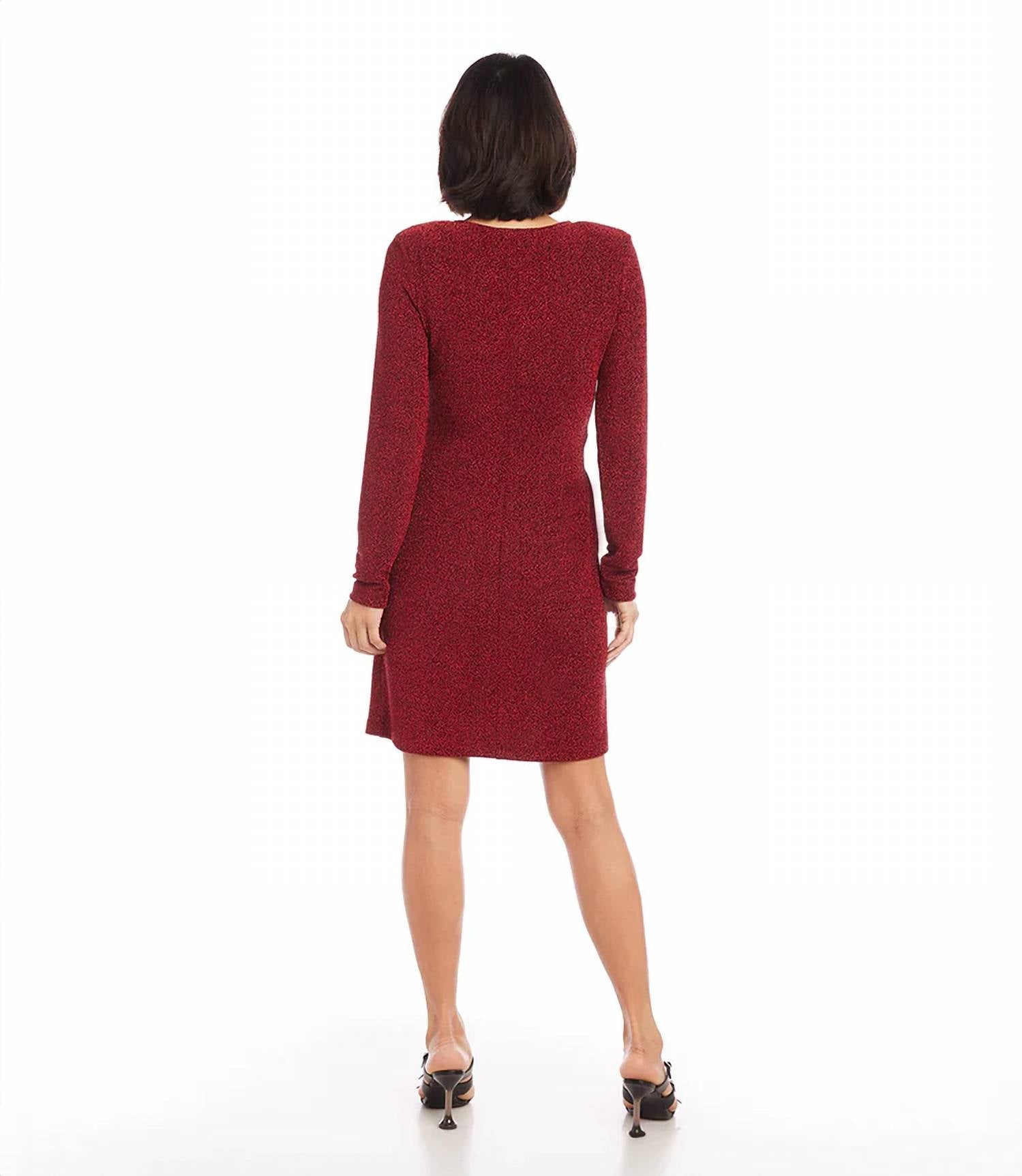 Karen Kane - Raelynn Twist Front Metallic Mini Dress