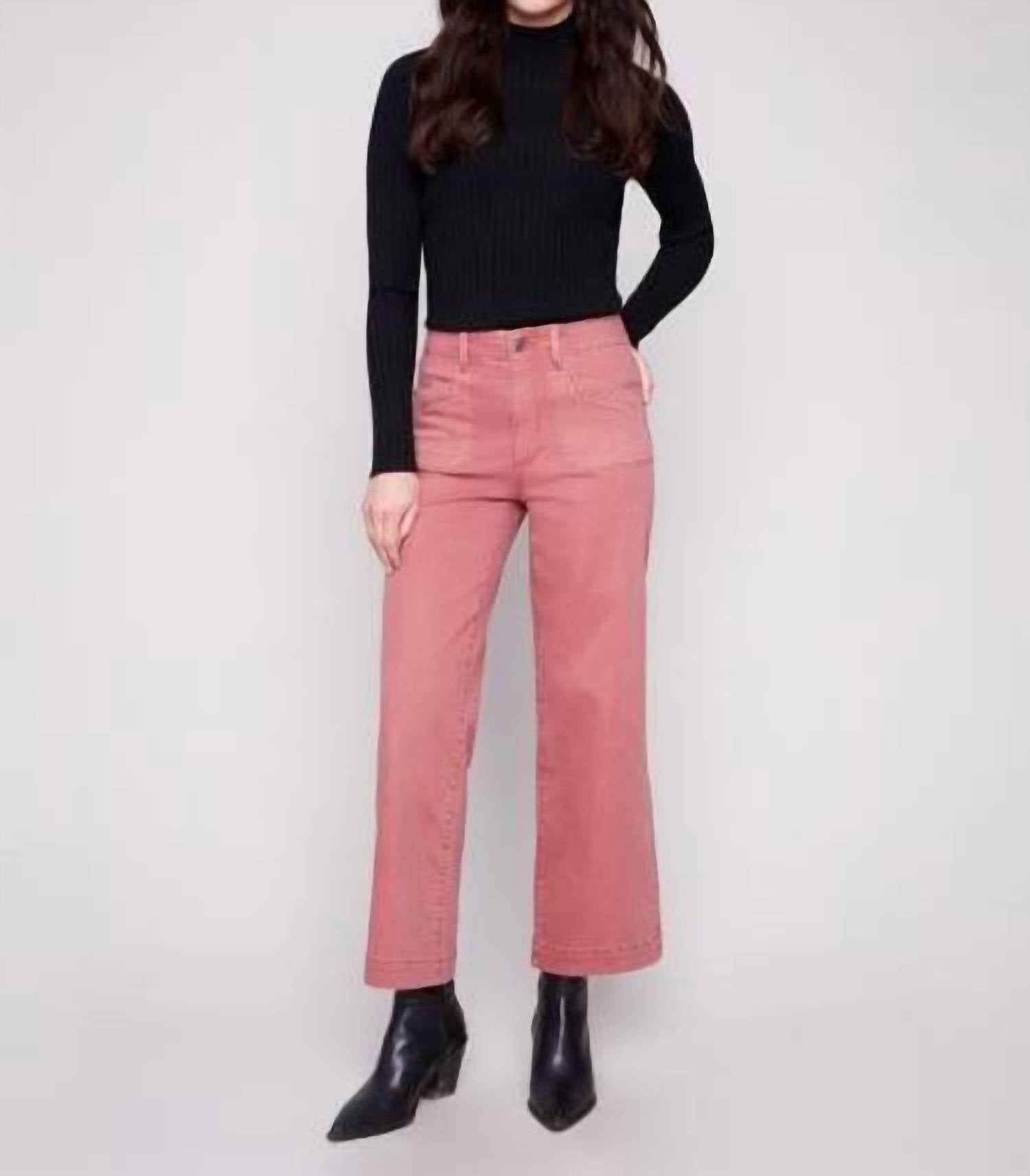 Charlie B - Cropped Wide Leg Twill