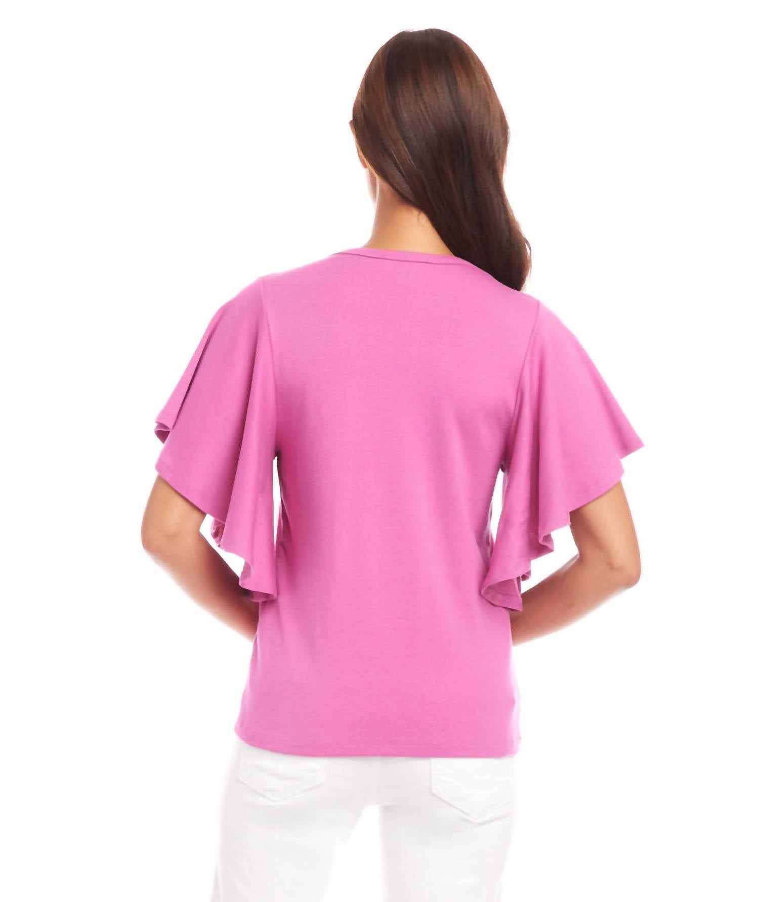 Karen Kane - Flutter Sleeve Top