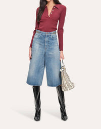 Elie Tahari - Soft Ribbed Polo Sweater