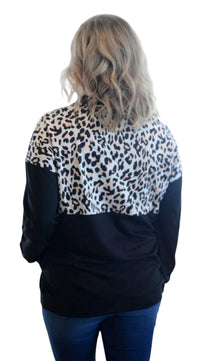 Shirley Stone - Leopard Zip Up Pullover