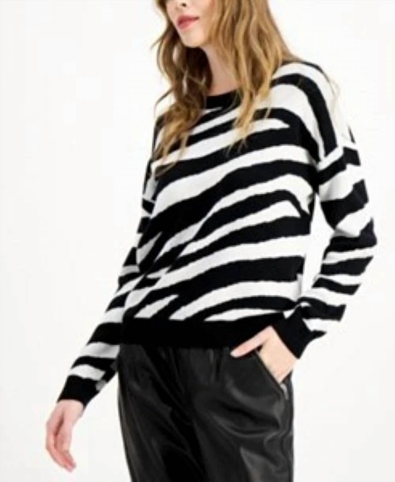 Bar Iii - Long Sleeve Stripe Top