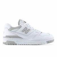 New Balance Women's 550 Shoes in white silver - women's sneaker