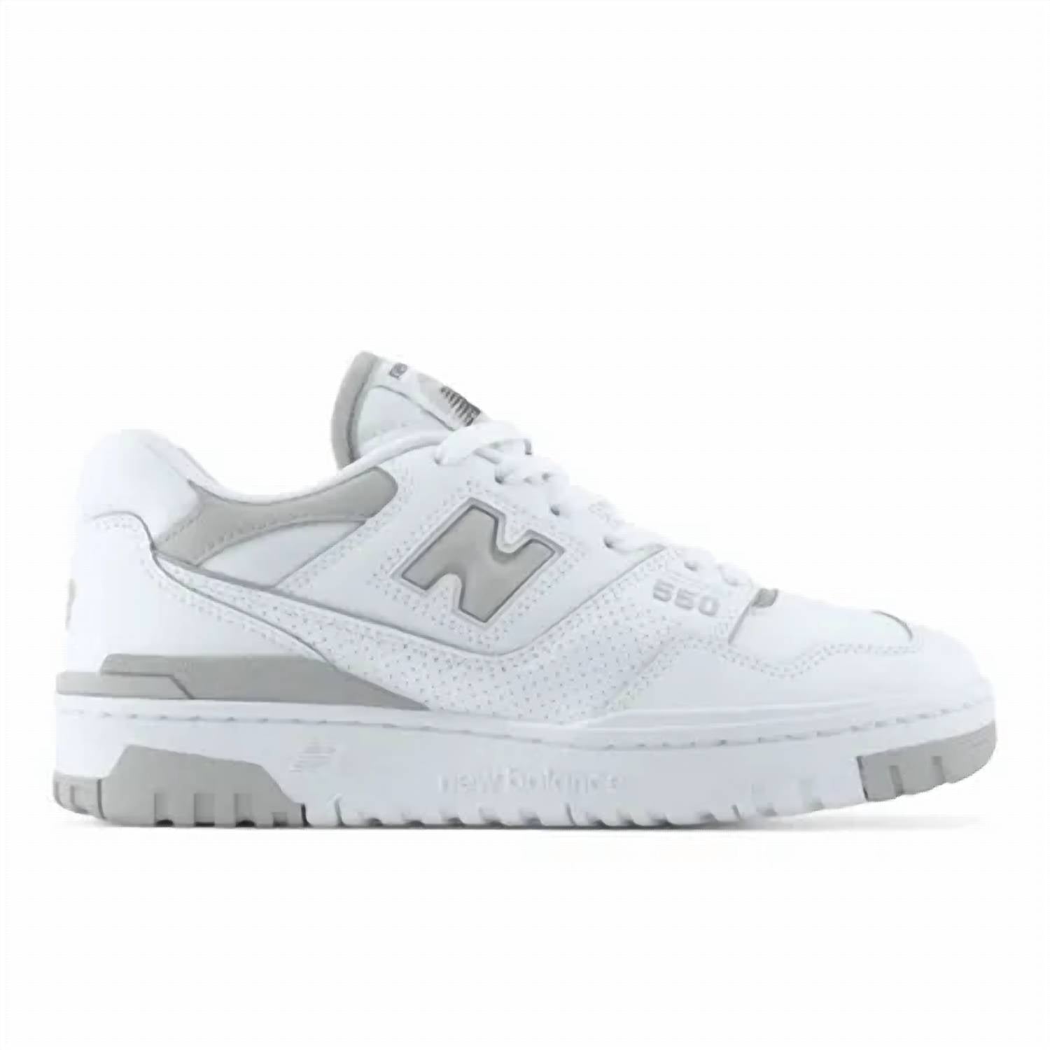 New Balance Women's 550 Shoes in white silver - women's sneaker