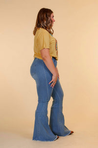 Southern Grace - The Jolene High Rise Flare Denim