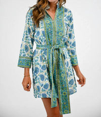 VICTORIA DUNN French Quarters Dress in blue lotus - women's dress