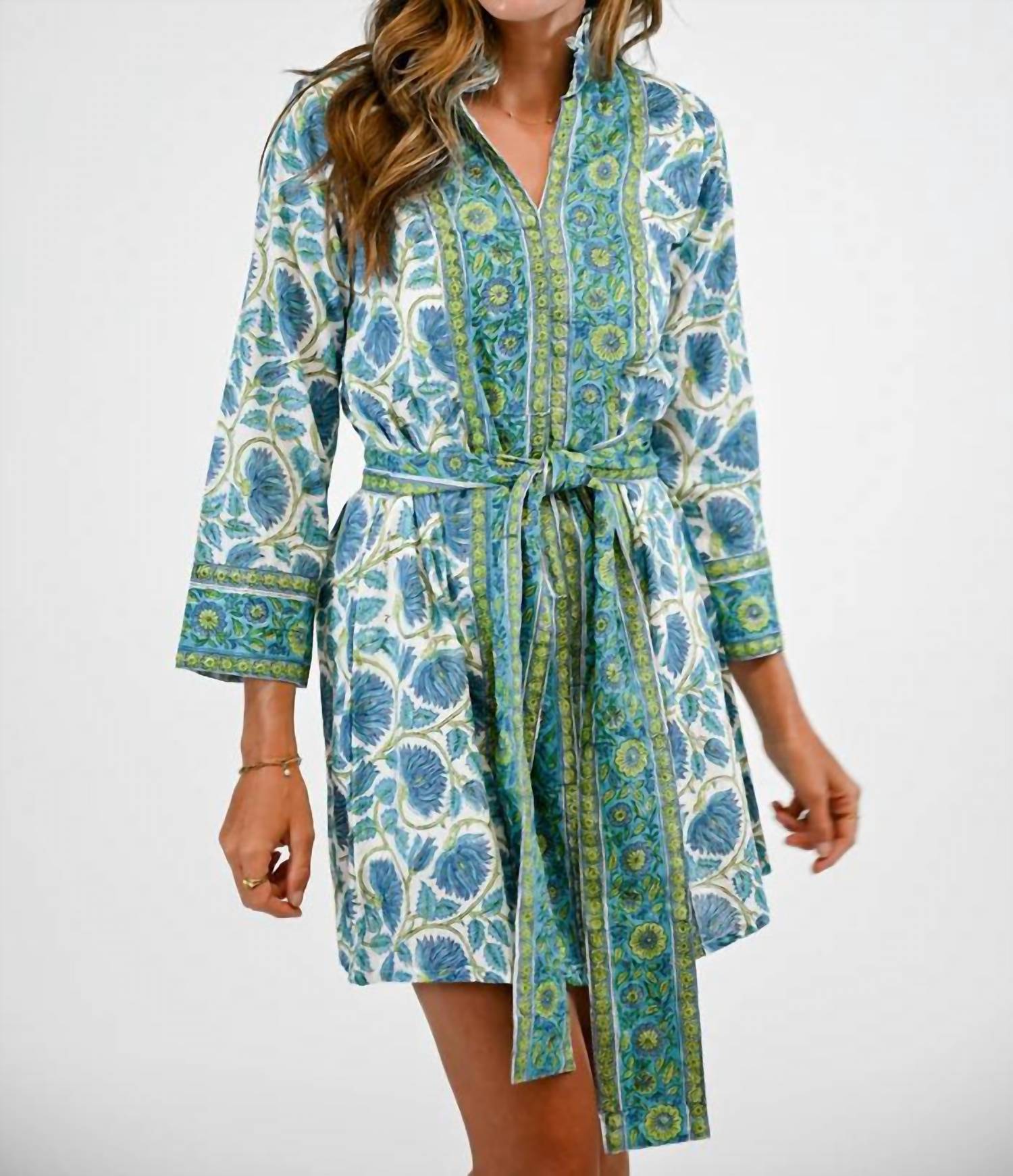 VICTORIA DUNN French Quarters Dress in blue lotus - women's dress