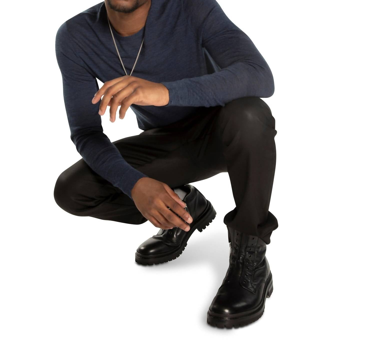 On This Day - Men's Laceless Leather Combat Boots