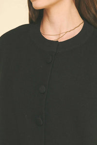 PINCH Open Front Knit Cape Cardigan in black - women's cardigan - view 5