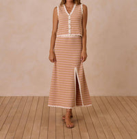 Rylee + Cru - Knit Button Down Vest