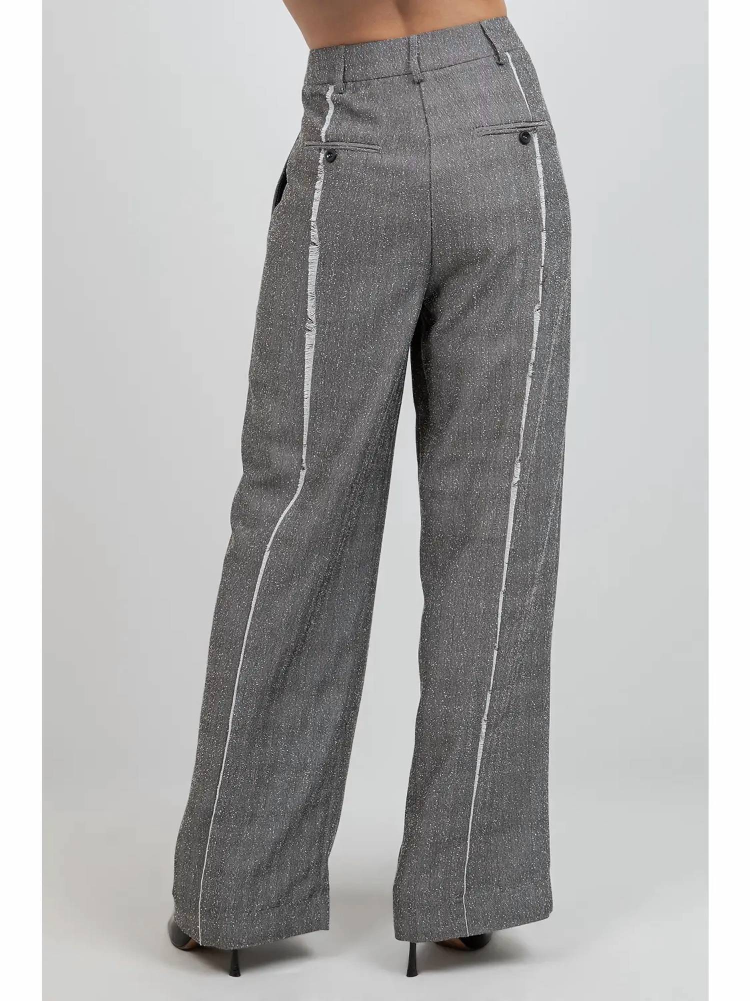 Whiteroom+Cactus - Fray Edge Detailed Straight Leg Trousers