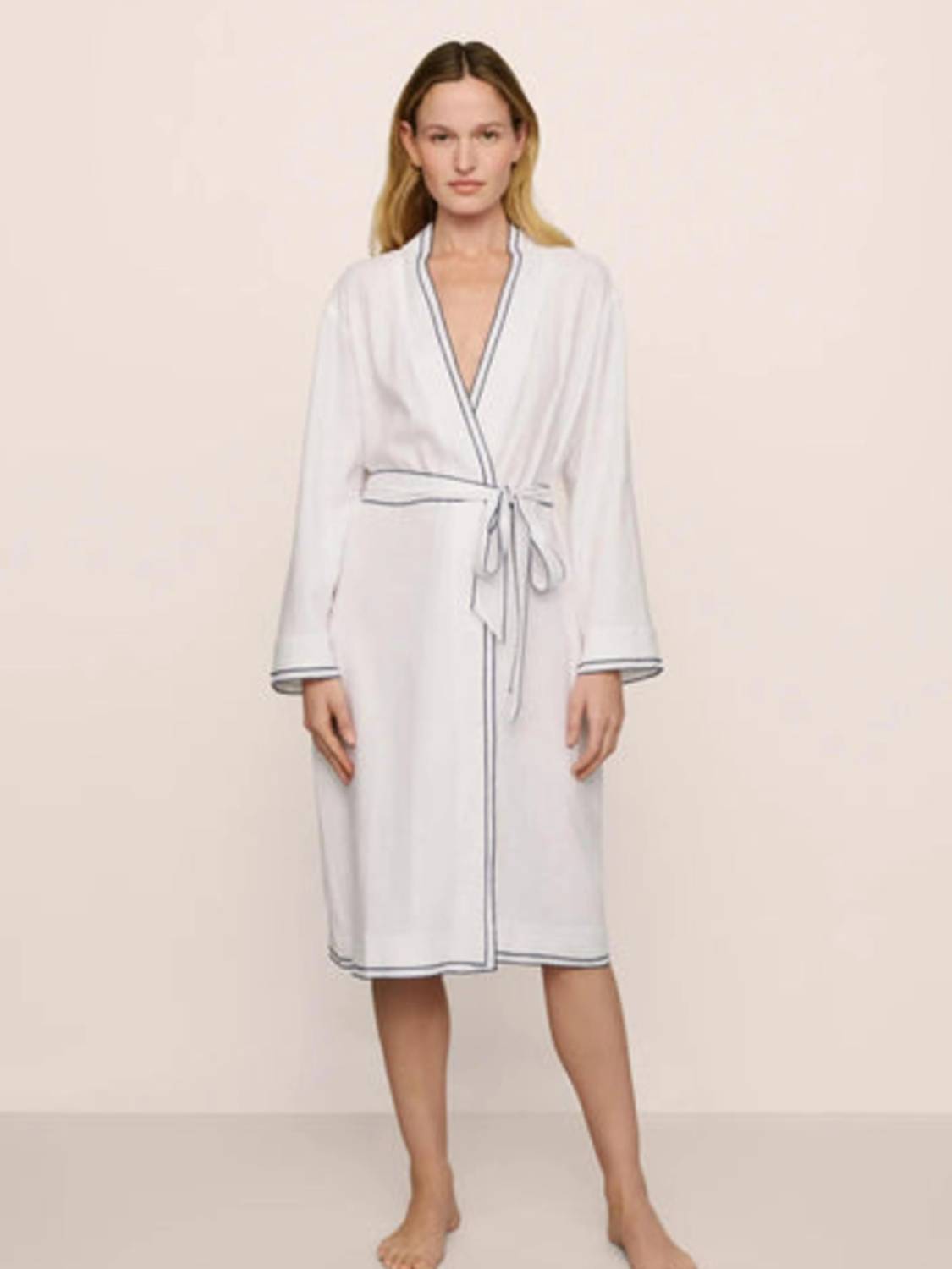 Eberjey - Linen Blend Long Sleeve Robe