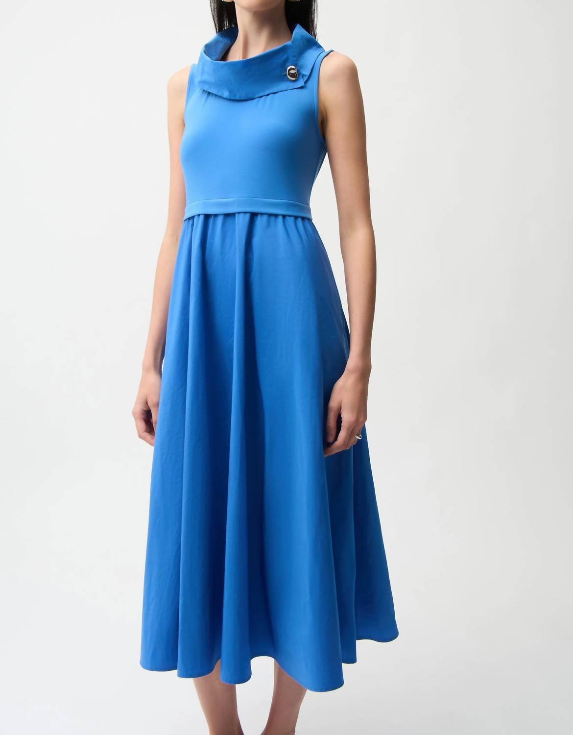 Joseph Ribkoff - Fit & Flare Dress with Shawl Collar