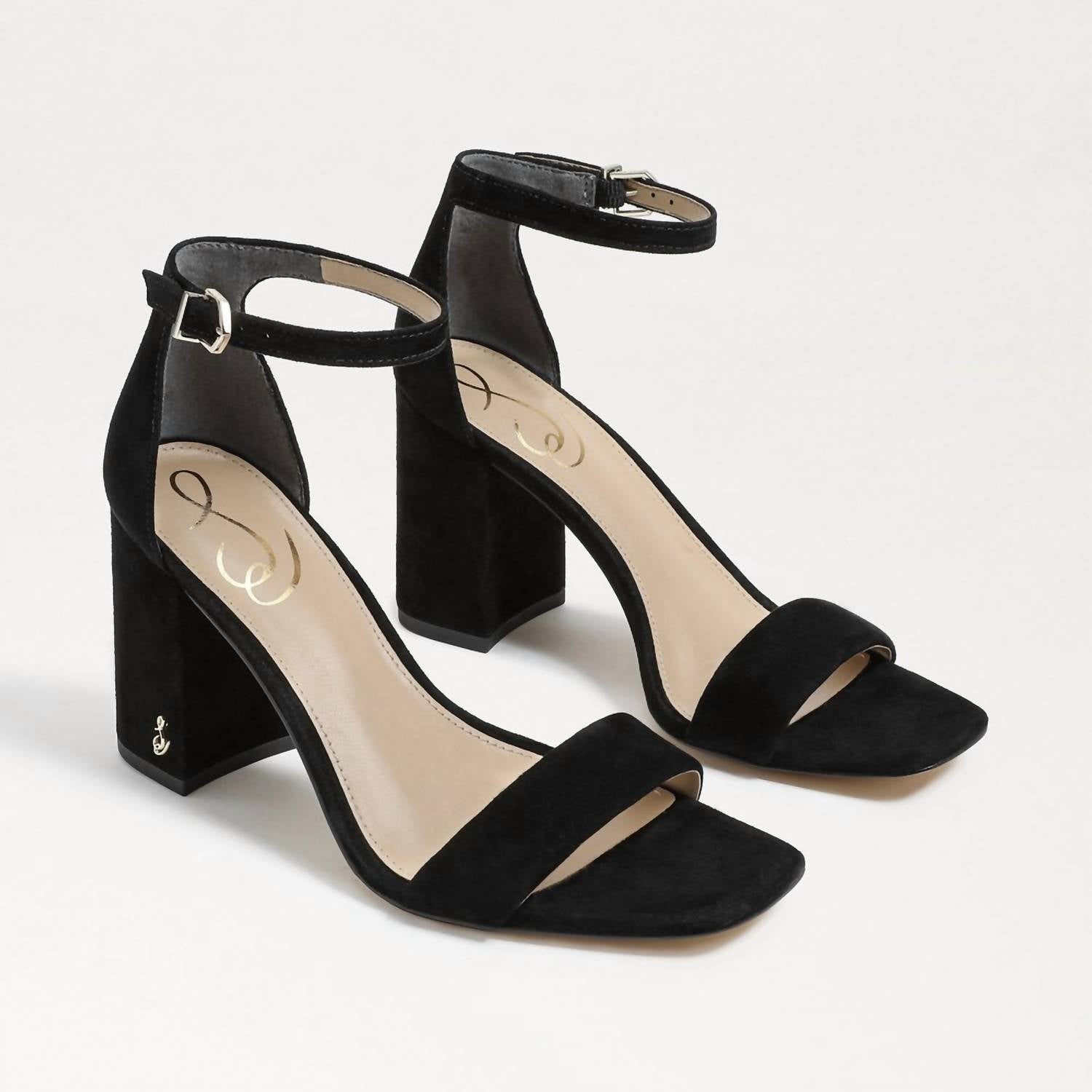Sam Edelman Women's Daniella Suede Block Heel Sandal in black - women's sandal - view 4