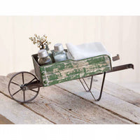 Ctw Home Collection - Distressed Metal Tabletop Wheelbarrow Caddy