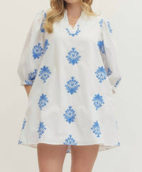 Entro - Chambray Floral Dress