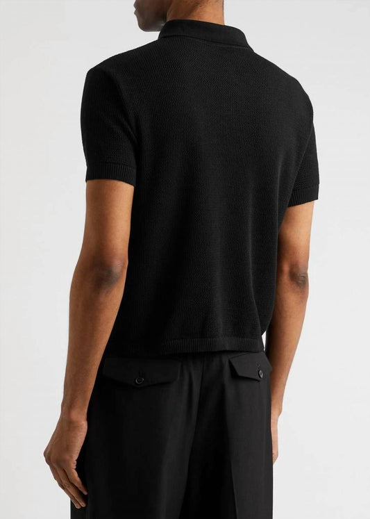 Second/Layer - Men's Open Knit Polo Shirt