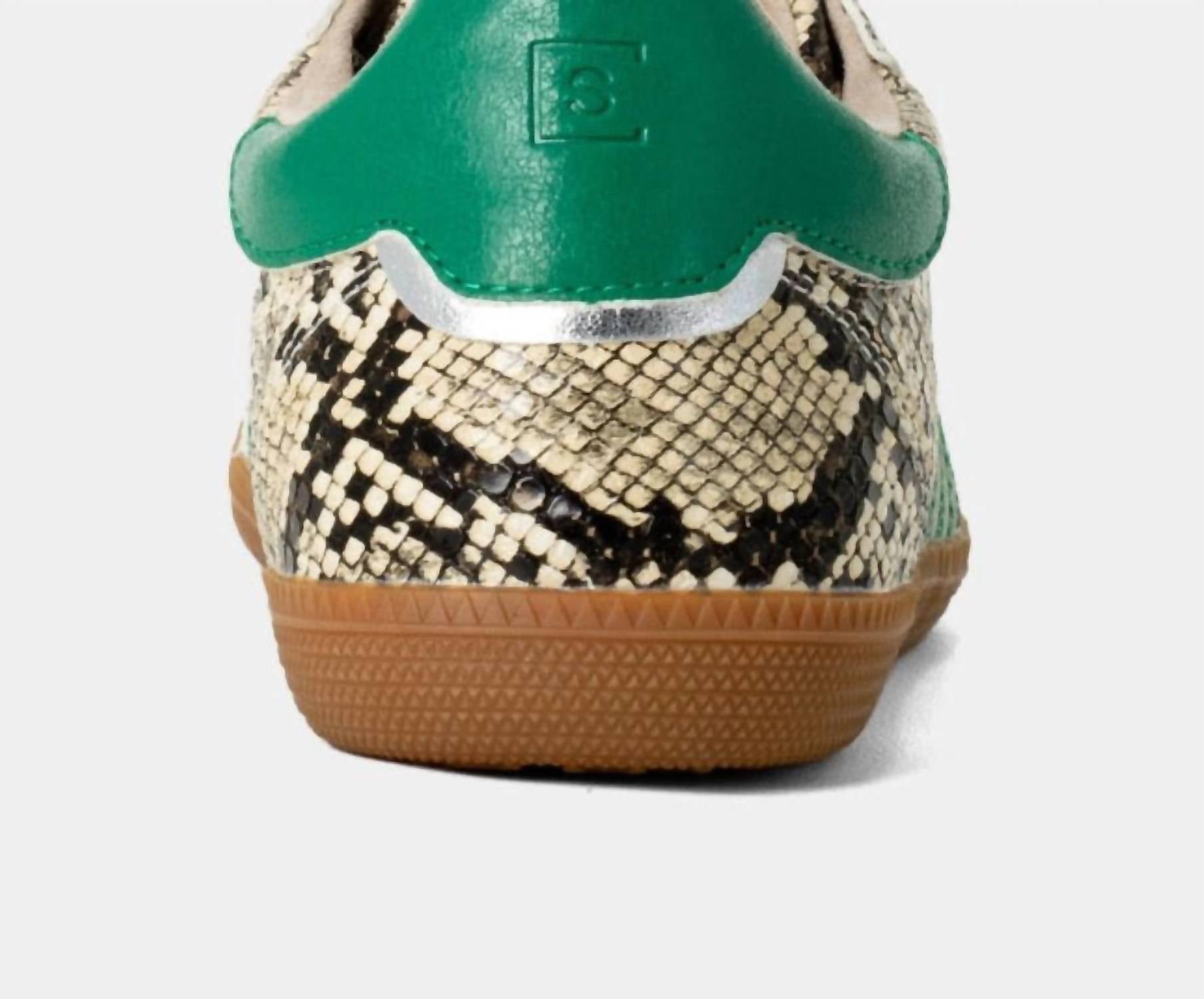 SHU SHOP Women's Stevie Faux Snakeskin Sneakers in green - women's sneaker - alternate view