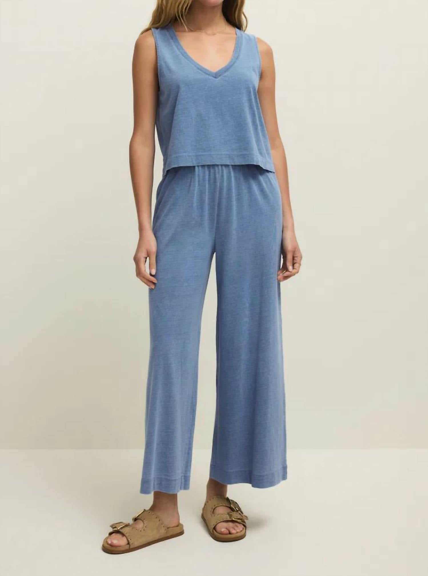 Z Supply - Sloane V-neck Jersey Denim Top
