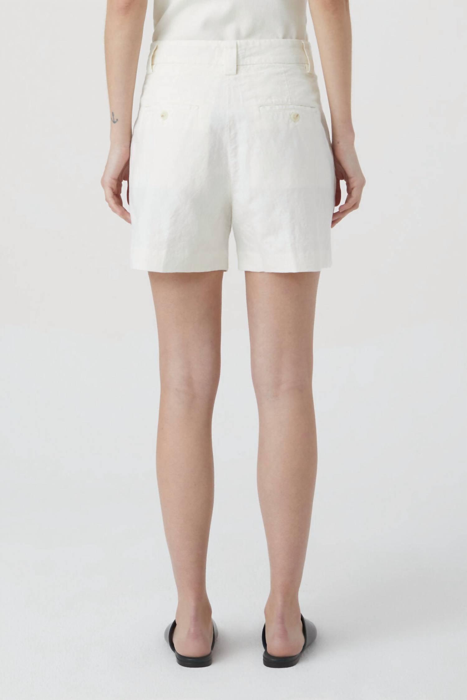 Closed - Mid Waist Linen Cotton Blend Shorts