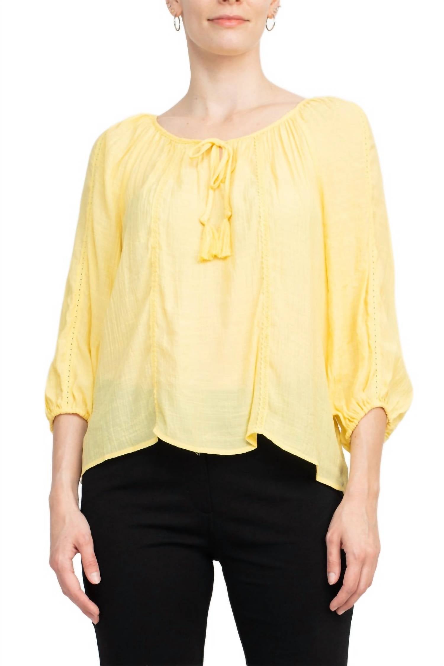 Zac & Rachel - Solid Crepe Chiffon Top