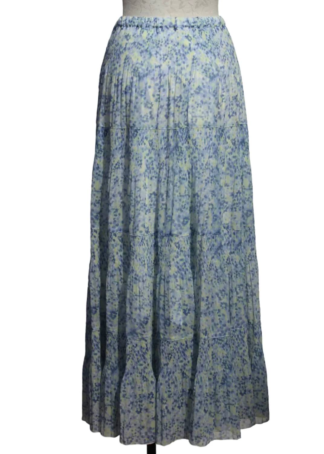 Alison Sheri - Women's Tiered Maxi Pastel Print Skirt
